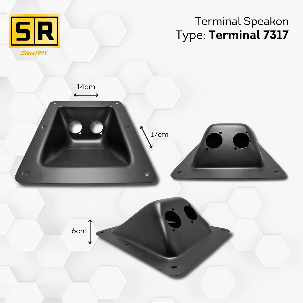 Panel Plat Spikon Panel Speakon BMA 7317 Terminal Spikon Speakon 2 Lubang Box Speaker Cekung Dekok B