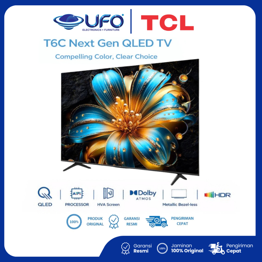 TCL TV 55T61C QLED 55 inch 4K Google HVA Panel HDR 10+ Dolby Vision & Atmos Google Assistant/Google 