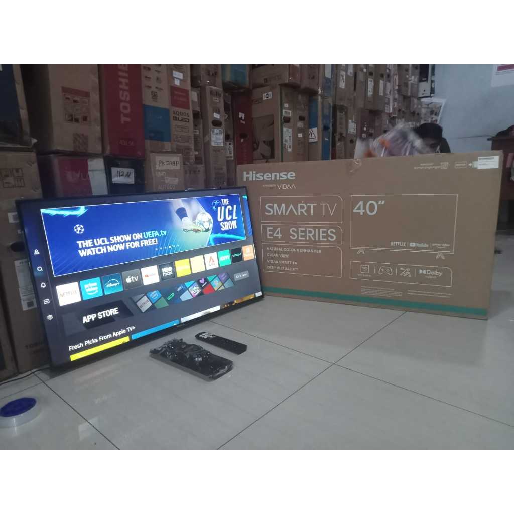 TV LED HISENSE 43IN FHD SMART TV YOUTUBE NETFLIX DIGITAL TV KONDISI BEKAS PEMAKAIAN 7289F
