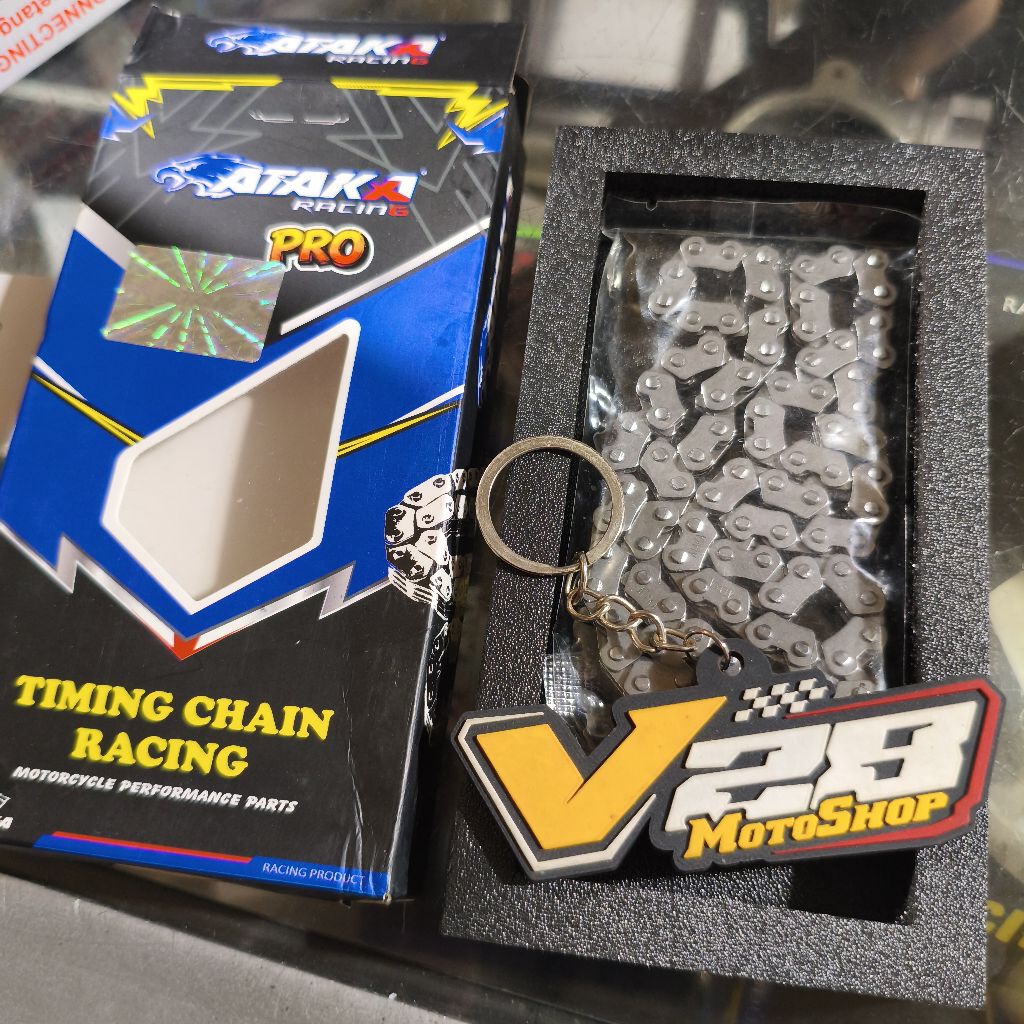 ATAKA Racing Rantai Keteng Kamprat PRO High Quality UNIVERSAL 2x3 panjang 91-102L untuk Sepeda Motor