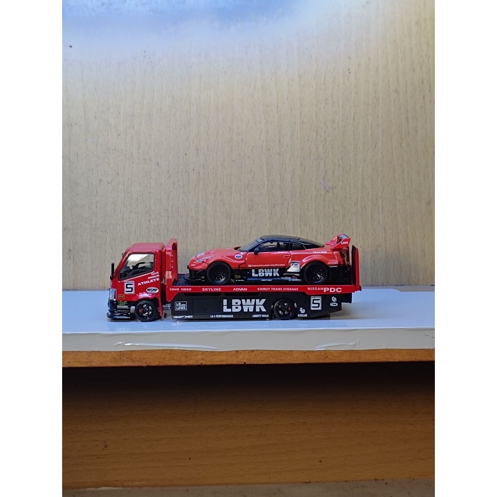 Micro Turbo Towing Truck LBWK Black Red