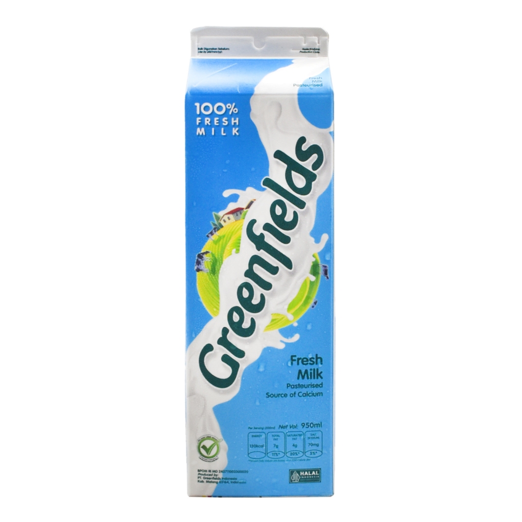 Greenfields Fresh Milk Susu Sapi Segar 1000ml Tanpa Tutup