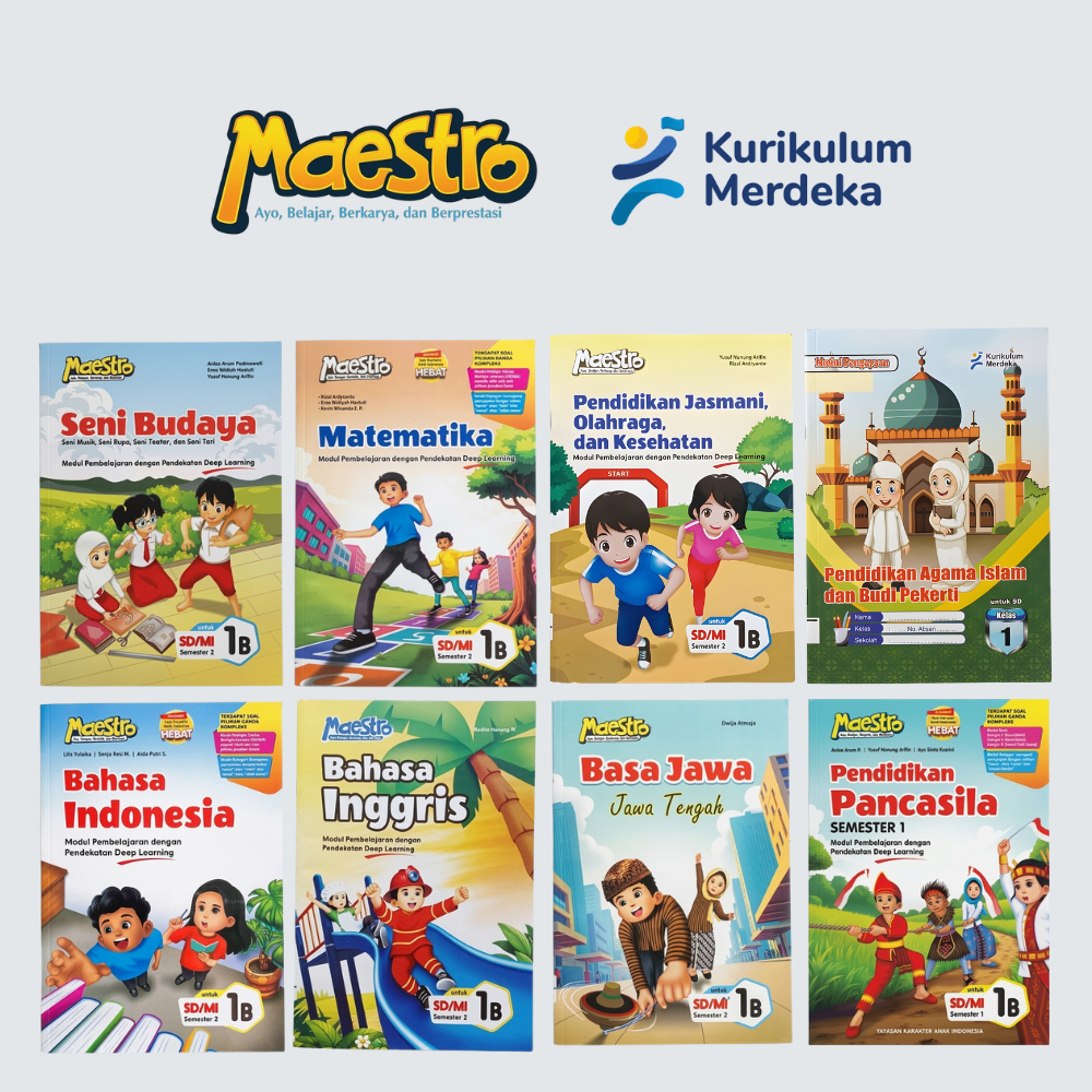 BUNDLING LKS SD Kelas 1 3 Semester 2 Kurikulum Merdeka 2024 Paket Lengkap Semua Mapel Maestro