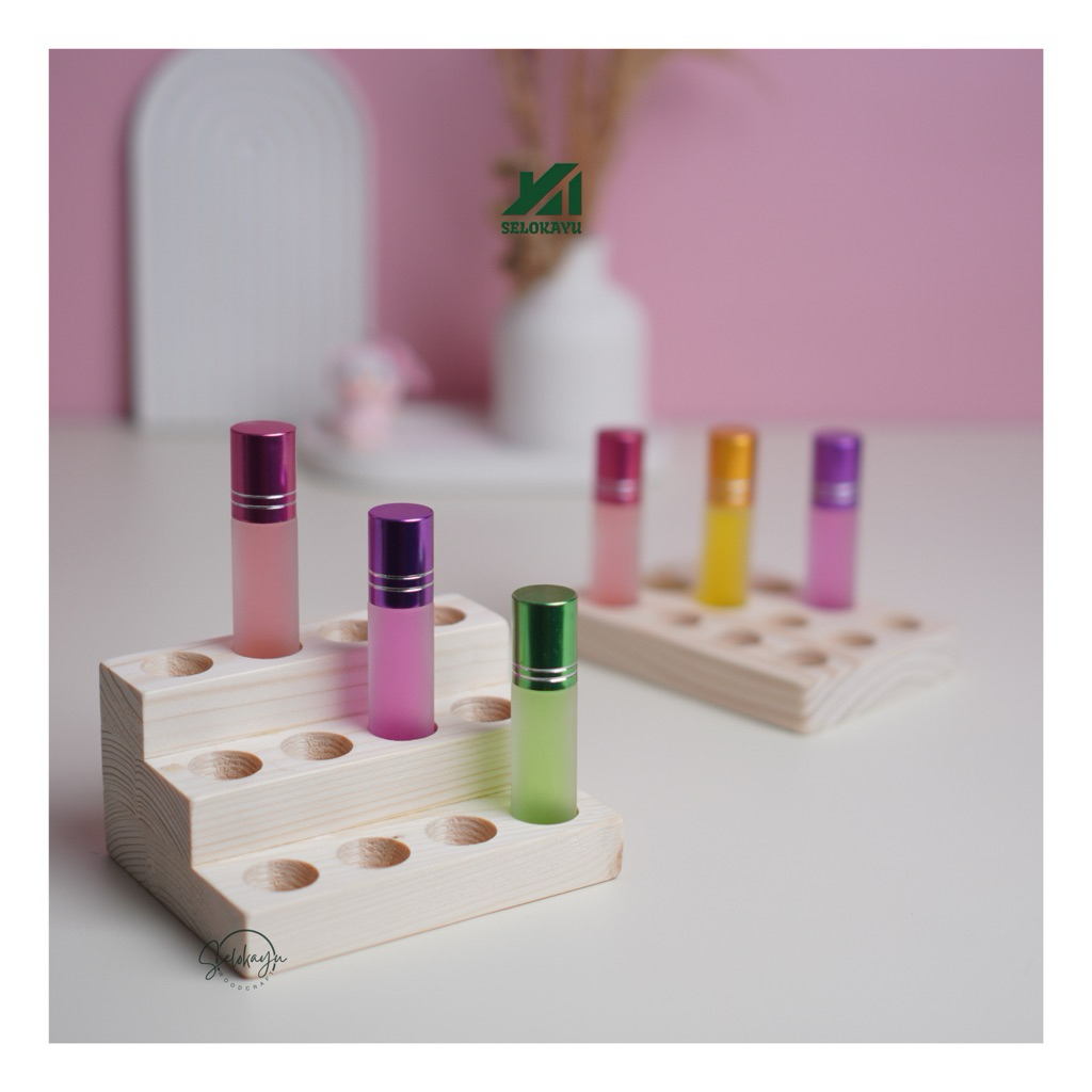 Rak Parfum Roll On/Display Botol Parfum/Tempat Botol Minyak Wangi/Roller Ball Bottles Rack/Multi Lev