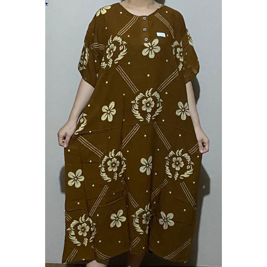 Daster batik halus Putri aulia, Flamboyan, isnu / daster rumahan jumbo kekinian