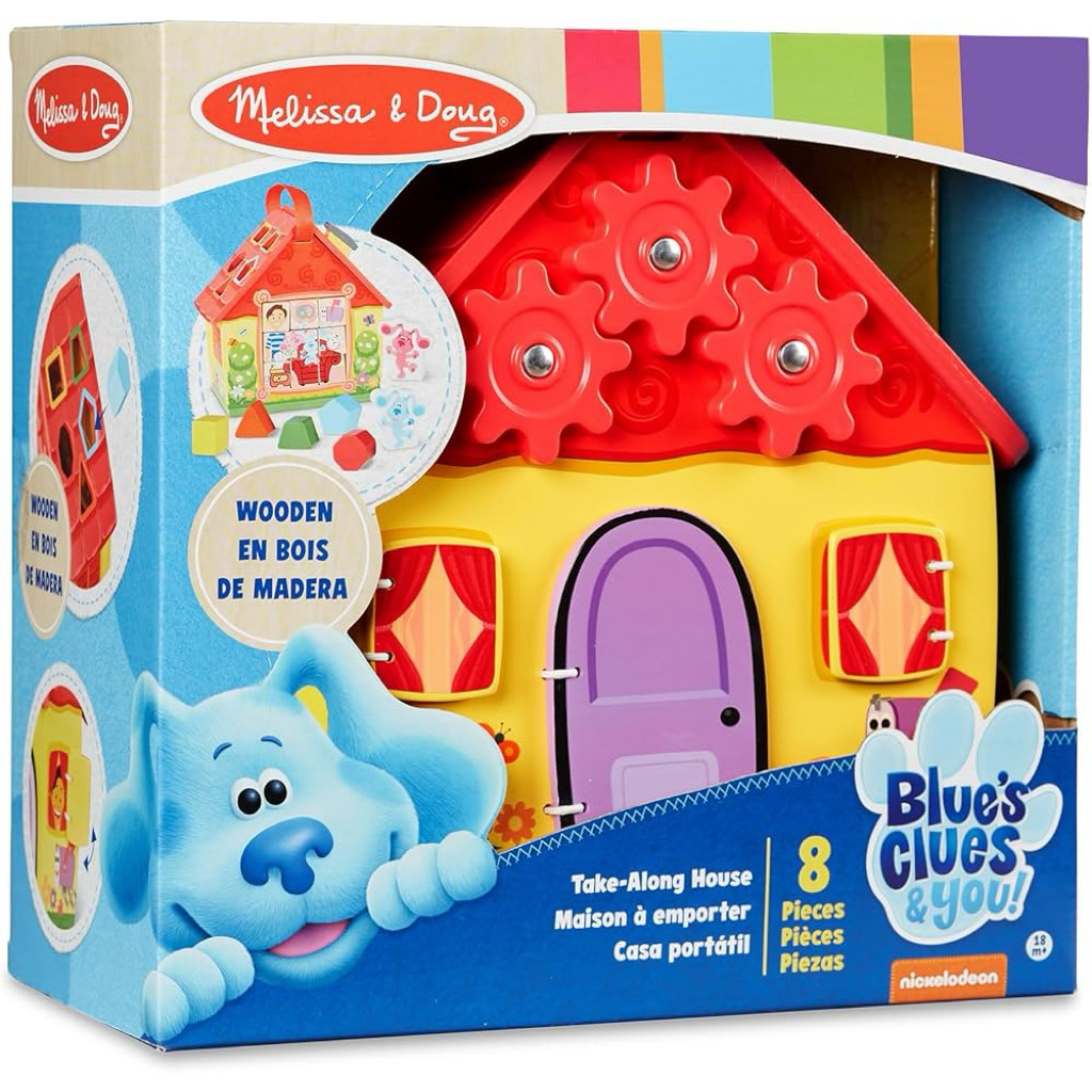 [ NEW ] MELISSA & DOUG Blue’s Clues Shape Sorting Wooden House