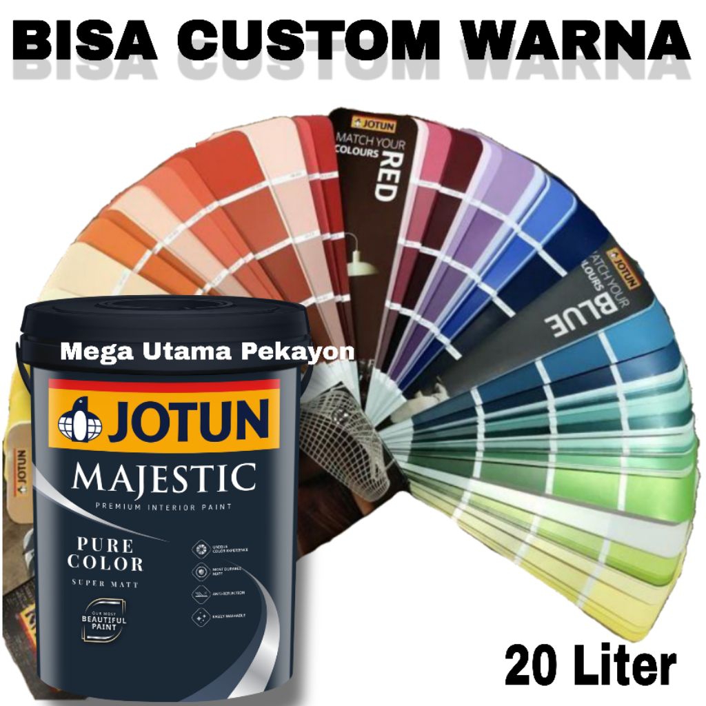 Jotun Majestic PURE COLOR 20 liter - Cat Dinding Tembok Interior Request Warna