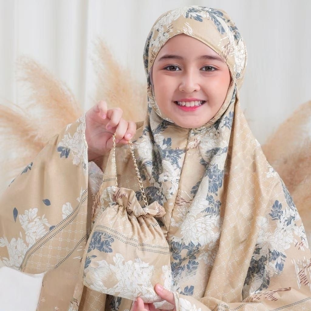 Mukena Anak Azzura 2in1 Tas Travel Katun