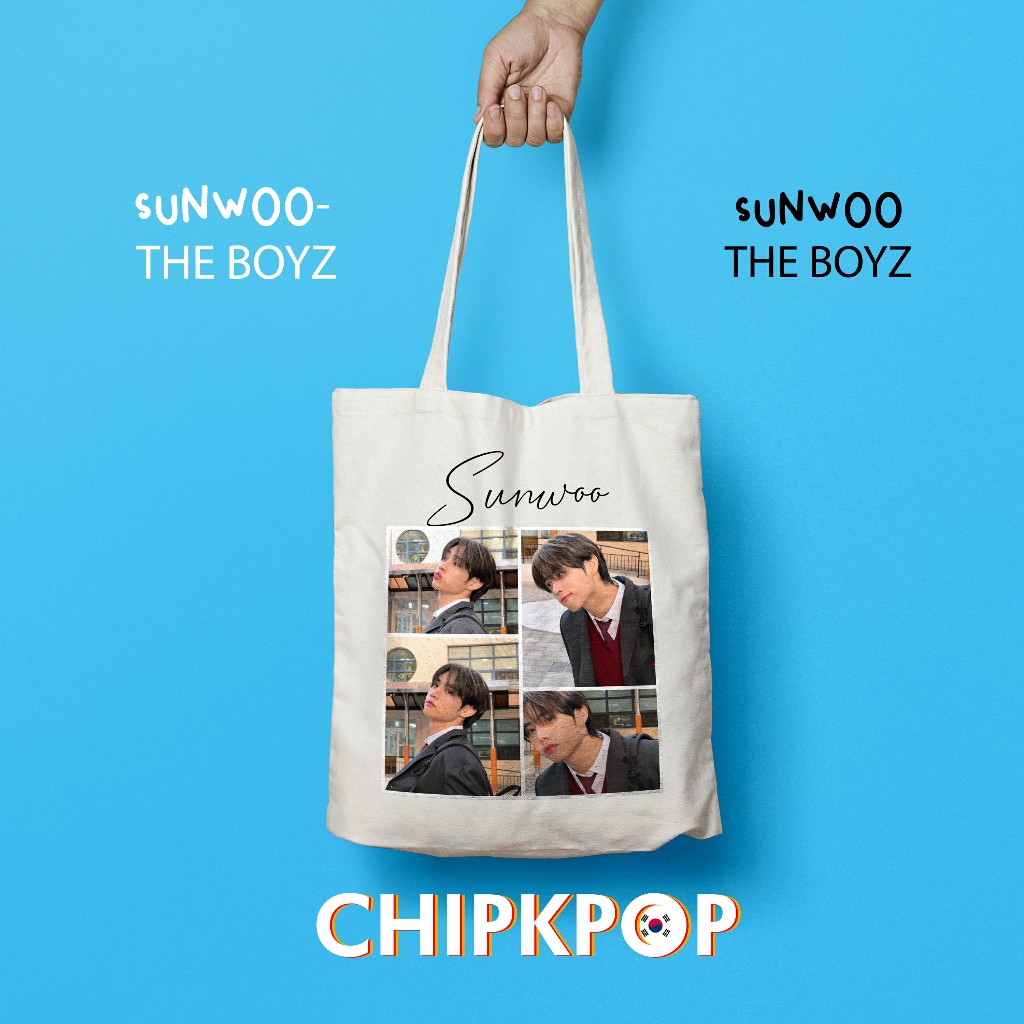 [PACKAGE SET] TOTEBAG SUNWOO THE BOYZ I SUNWOO THE BOYZ I SUNWOO THE BOYZ TBZ KPOP I TOTEBAG KPOP I 