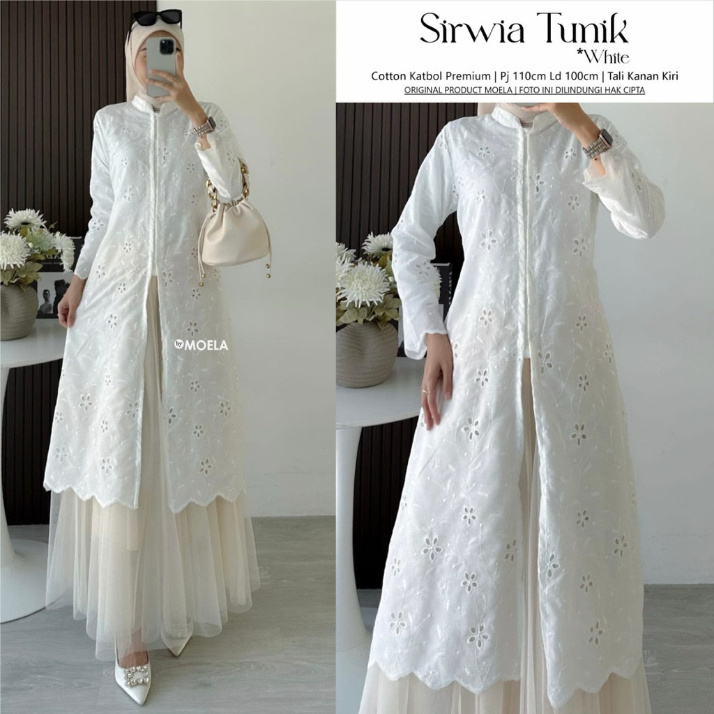 Tunik Atasan Katun Rayon Polos Original Moela & Moca