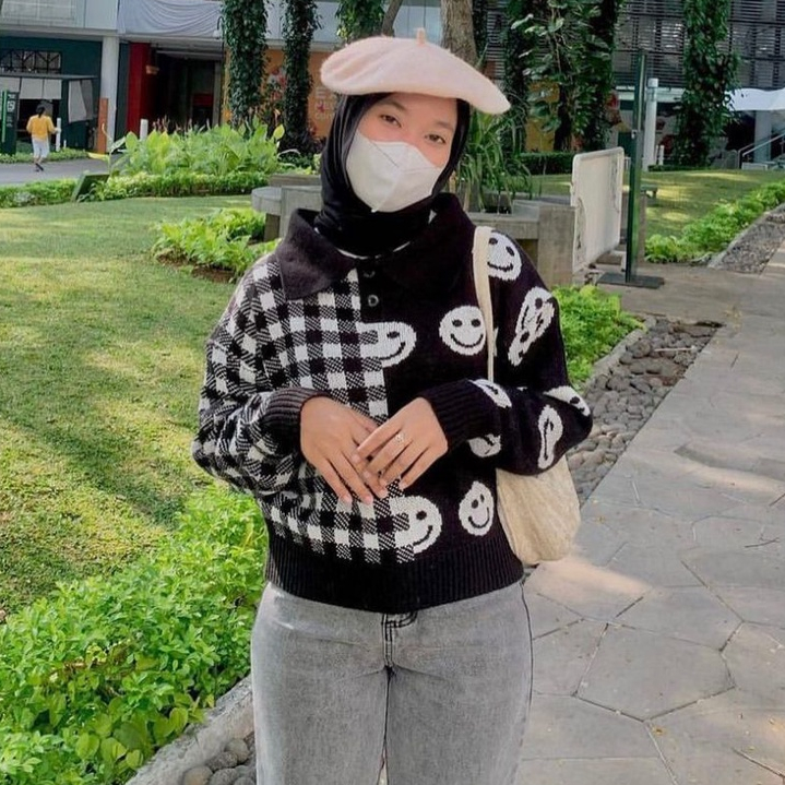 Sweater Rajut Wanita Motif - atasan wanita - sweater wanita