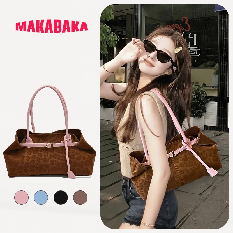 Tas Bahu Wanita Kapasitas Besar Bag Vintage Leopard Tas Selempang Wanita