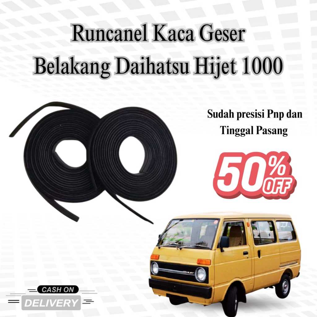 Karet Runchanel Belakang Daihatsu Hijet 1000 | Jalur Kaca Hijet 1000 Variasi Lengkap