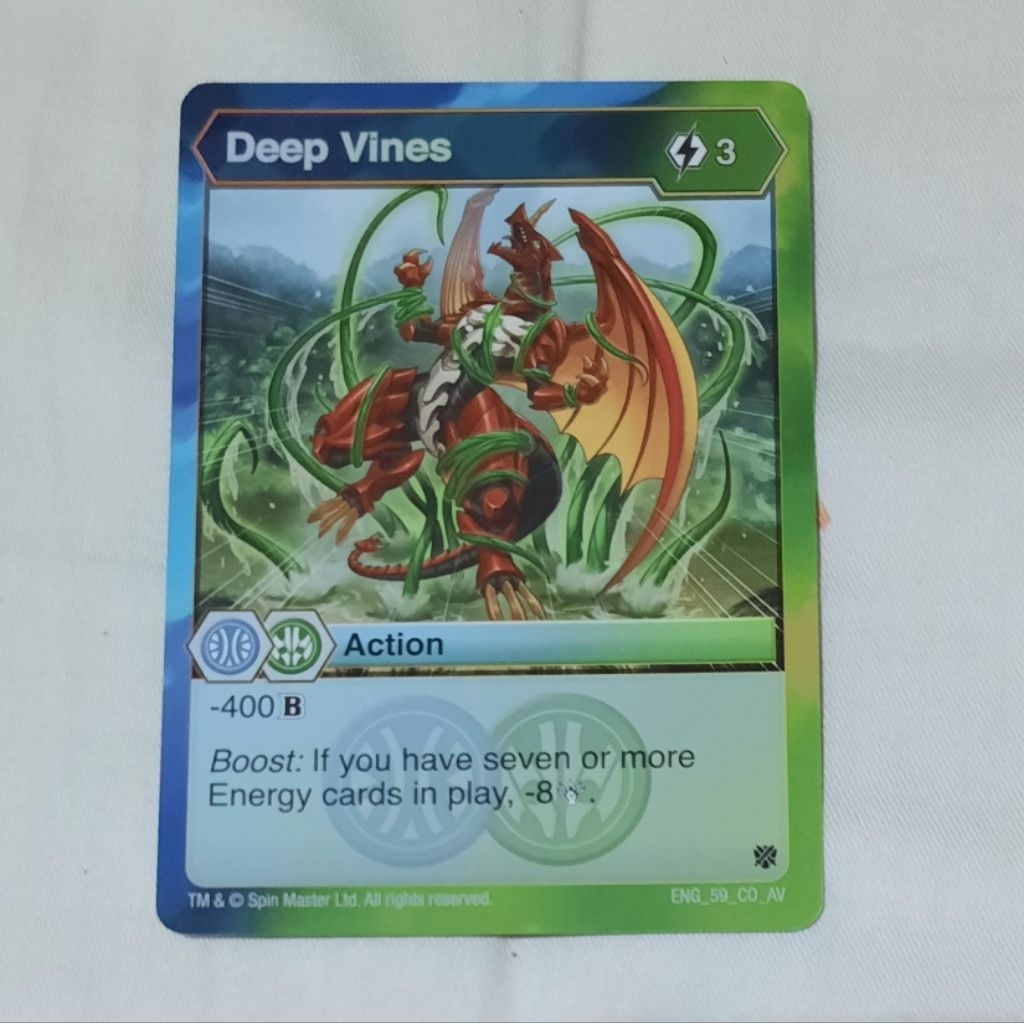 Kartu Bakugan Deep Vines Aquos Ventus action card tcg spin master
