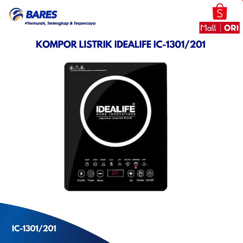 IDEALIFE KOMPOR LISTRIK TYPE IDEALIFE IC-1301/201