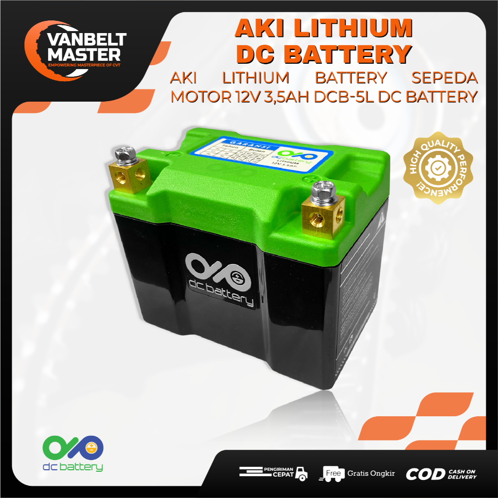 DC Battery Aki Accu Motor Lithium Jupiter Vixion Vega R15 WR Xabre XSR Lexam Byson 110 125 150 155 Z