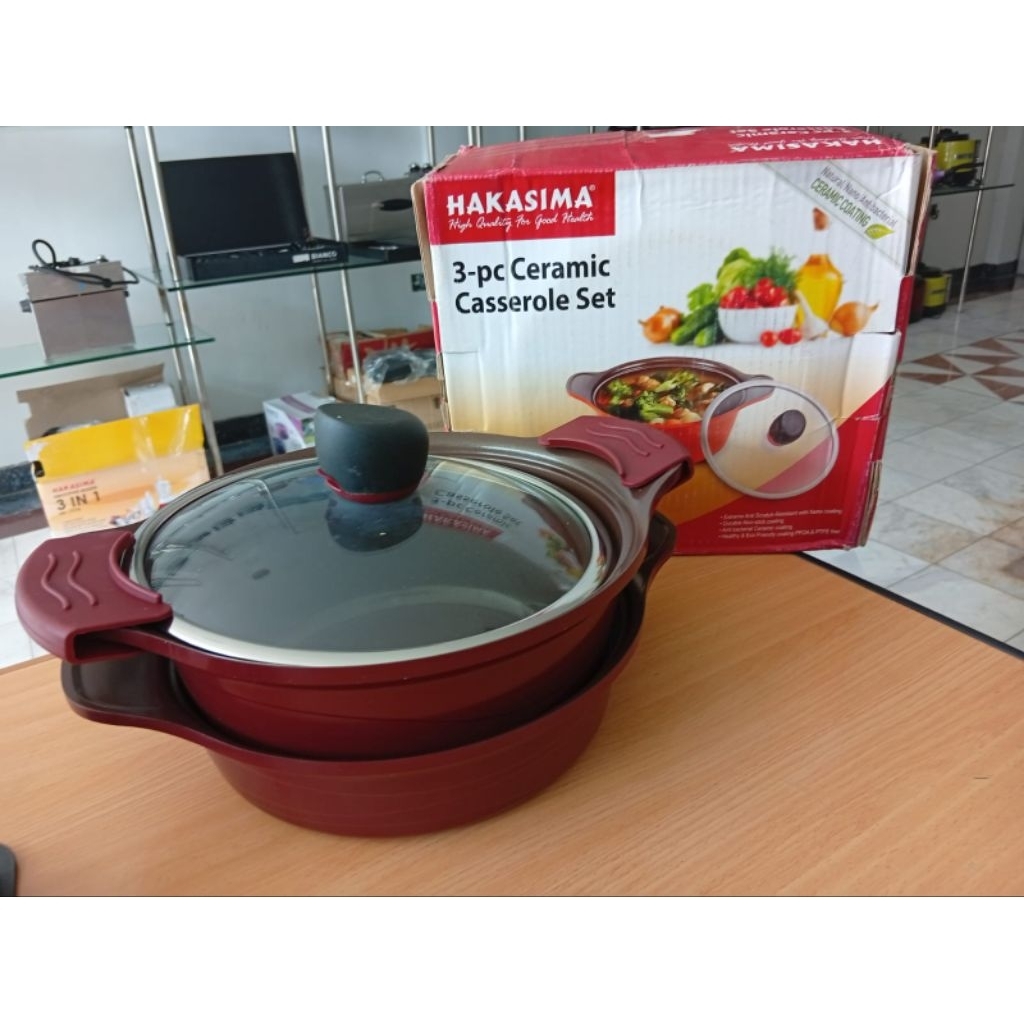 3 Pcs Ceramic Casserole Set Hakasima