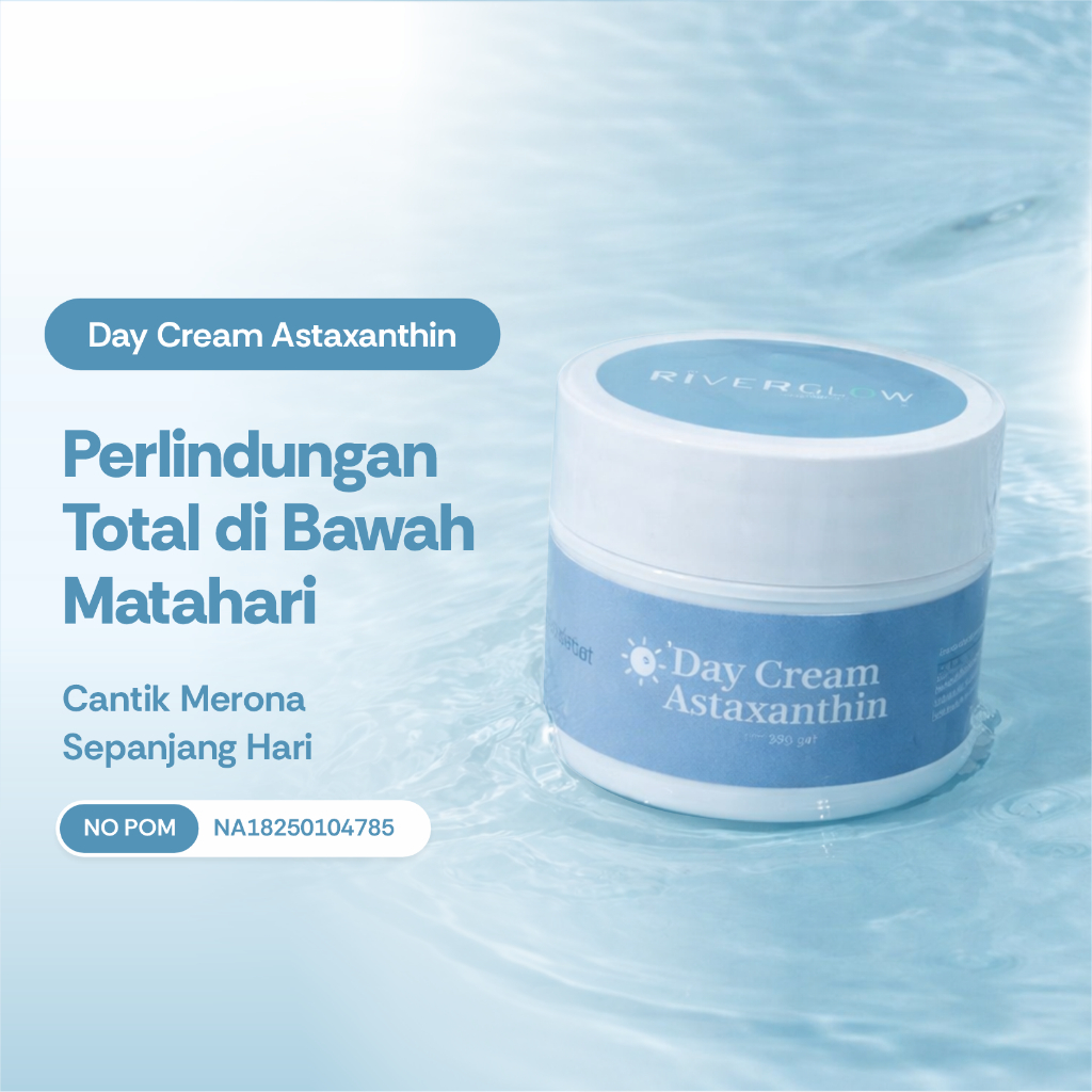 [BPOM] RIVERGLOW Day Cream Astaxanthin SPF 50 - Brightening & Hydrating
