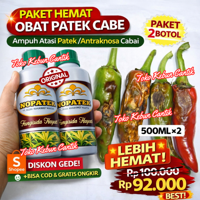 NOPATEK Obat Patek Cabe 500ml x2 – Fungisida Antraknosa Cabai