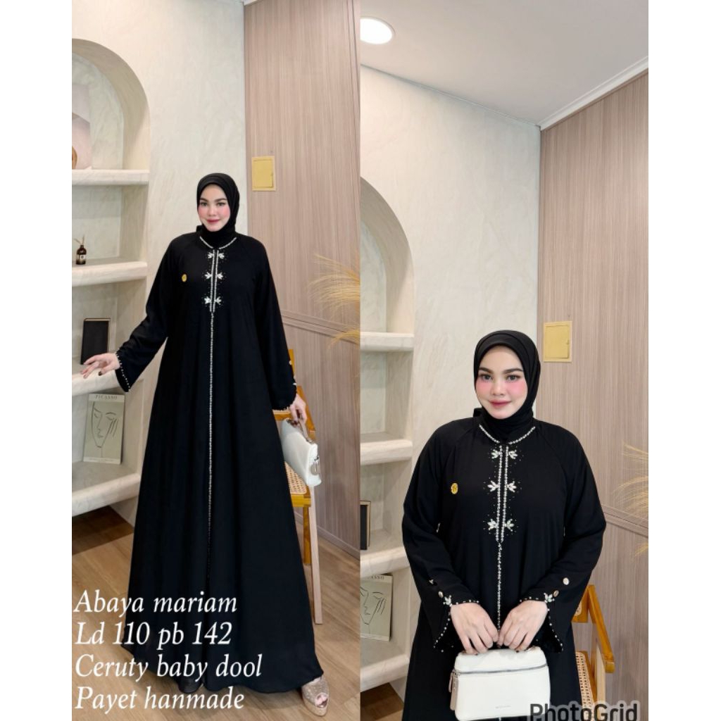 ABAYA MARYAM BAHAN BABYDOLL ARMANY LD 110 PB 142