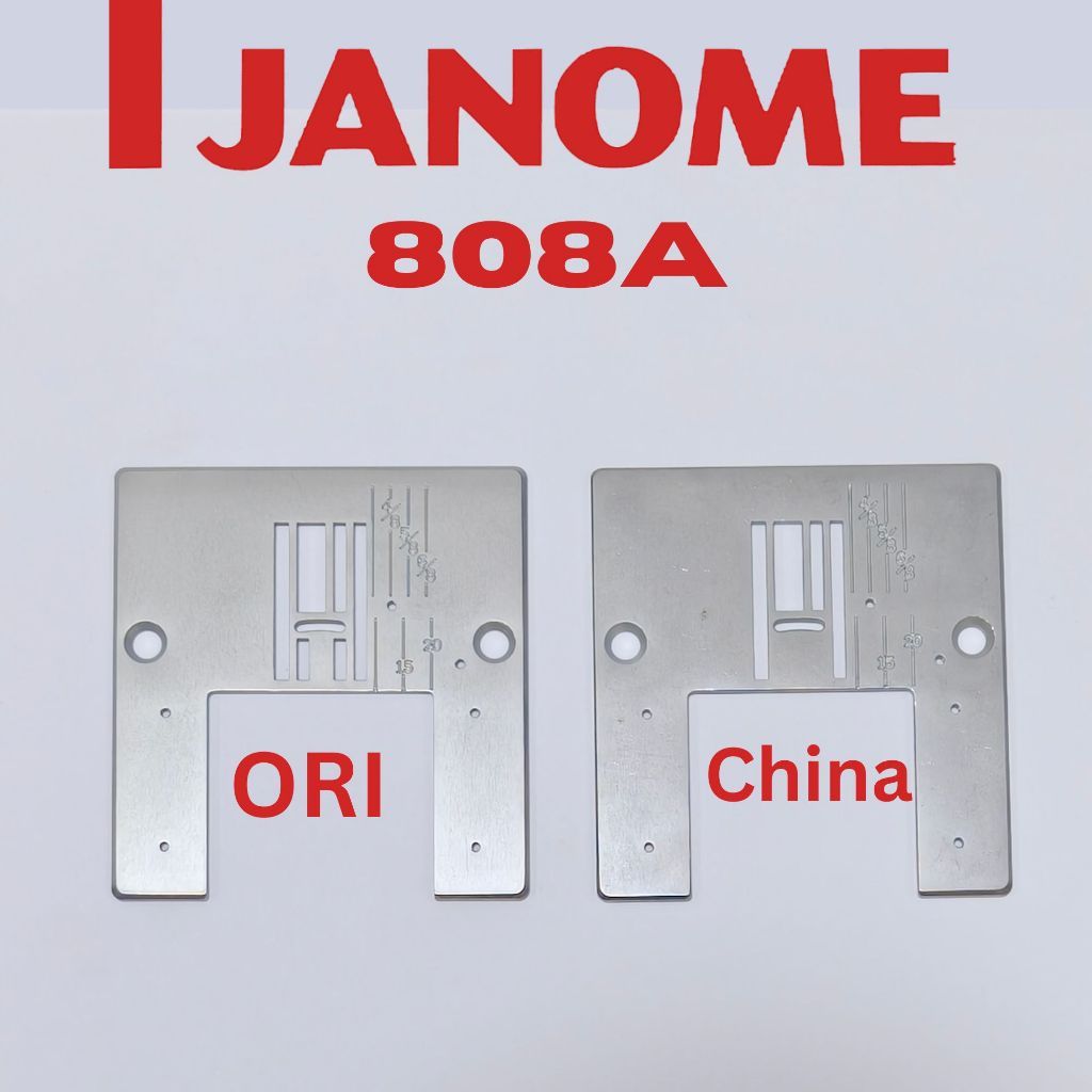 JANOME GENUINE PART Plat Jarum / Needle Plate Mesin Jahit Janome 808a