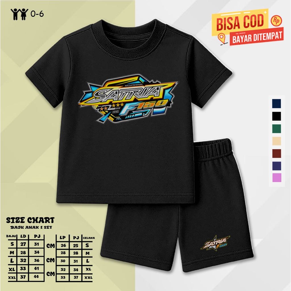 CLOVEKIDS - KAOS ANAK UNISEX 0 - 6 TAHUN - MOTIF SATRIA FU - BISA COD