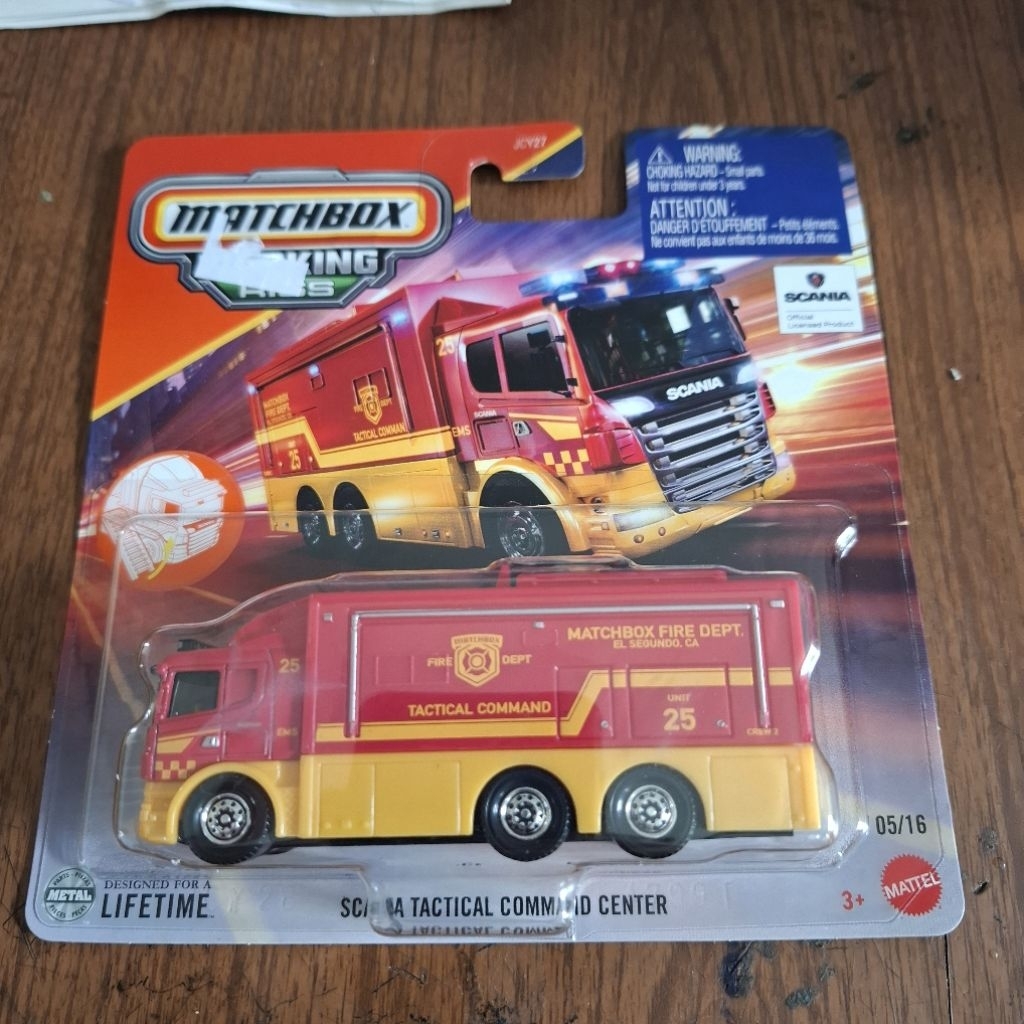diecast mobil truk Scania Tactical Command Center Matchbox Working Rigs
