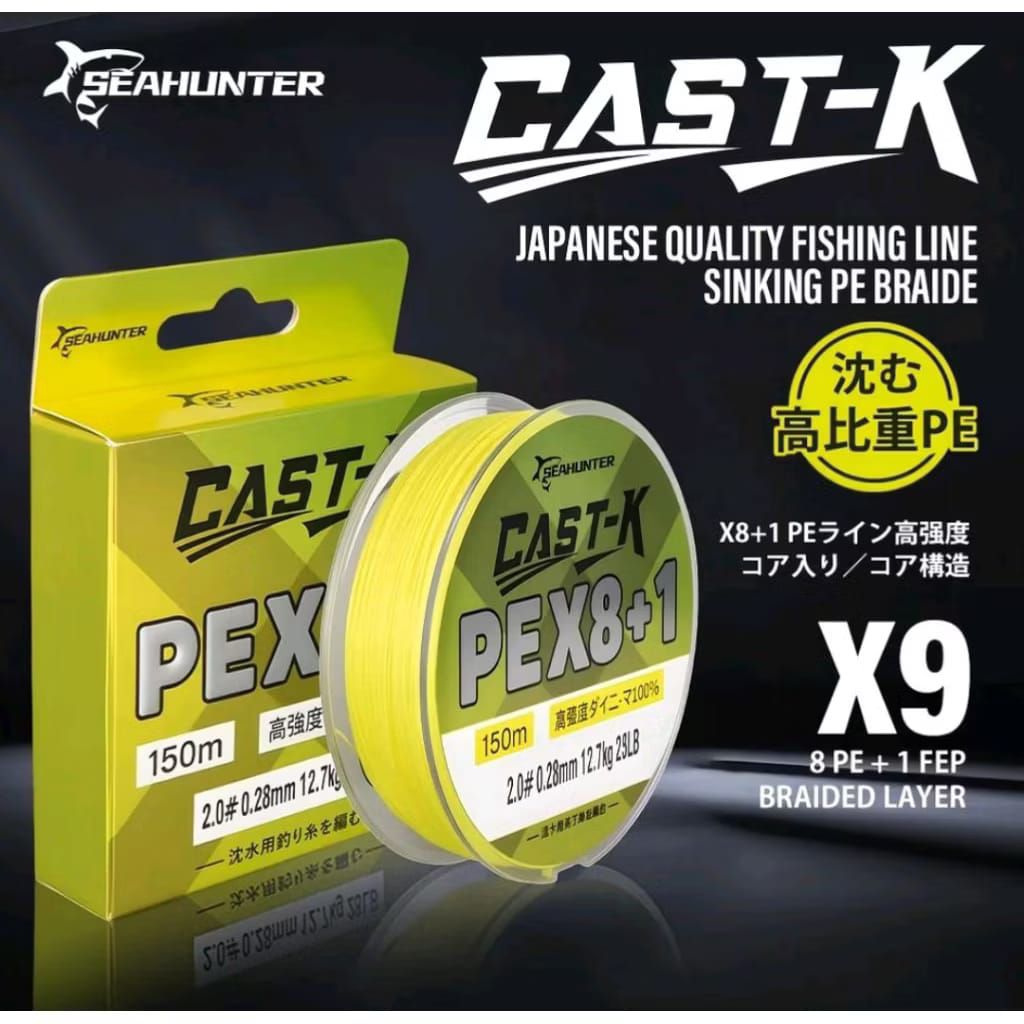 SeaHunter Cast-King PE X9 Senar Pancing (150M 6.8KG-22.7KG) Braided Fishing Lines 8 Untaian Kepang S