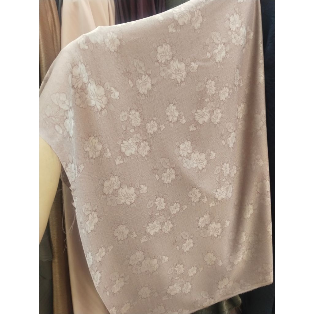 BAHAN / KAIN LINEN CUPRO MOTIF BUNGA