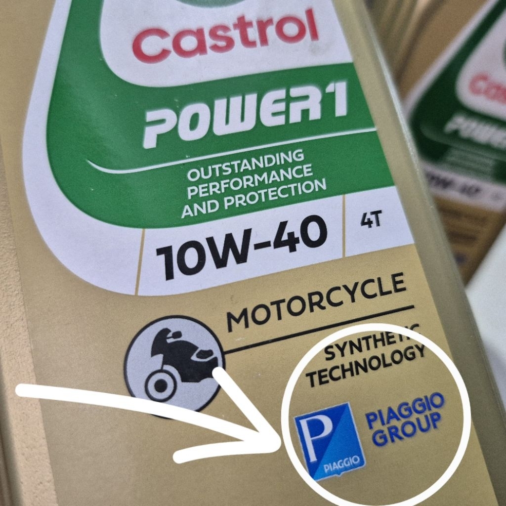 Oli Mesin Vespa Sprint Primavera LX LXV Vespa S GTS Castrol 10W-40 1,25 Liter Recomended Piaggio Unt