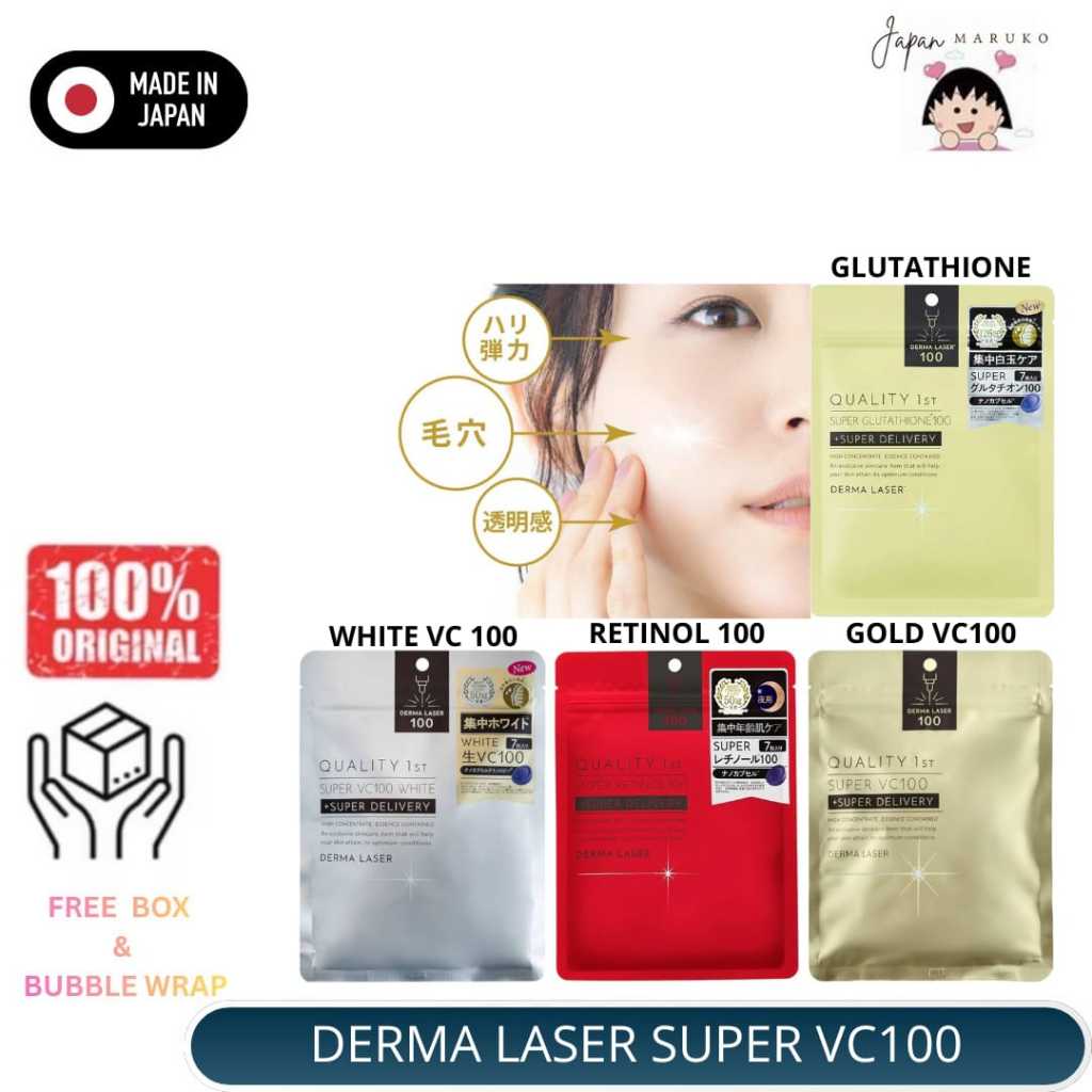 Derma Laser Super VC100 Face Mask Masker wajah Japan Original