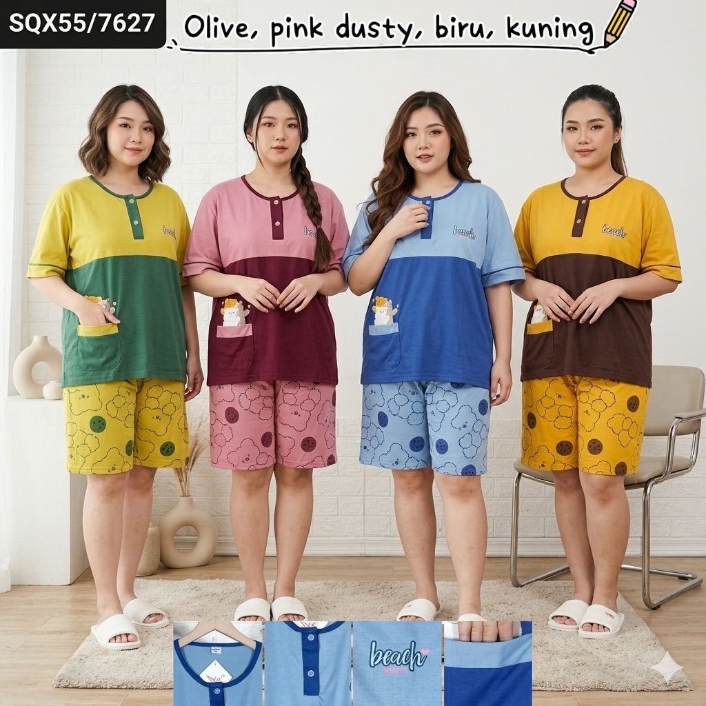 BABYDOLL AMRO JUMBO 7627 LABEL PUTIH CELANA PENDEK SQX
