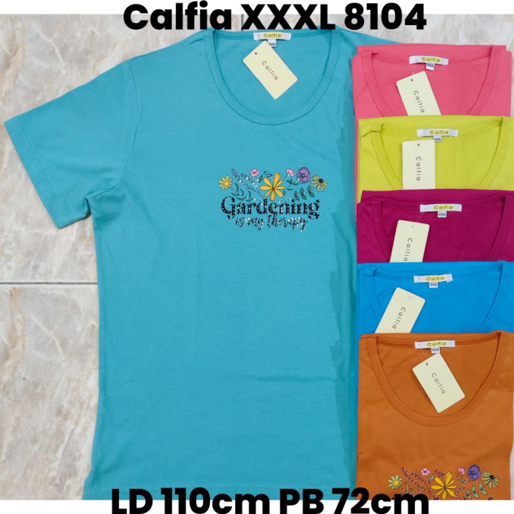 atasan wanita kaos calfia,murah,cantik,mewah,lembut,dan tebal size XXXL