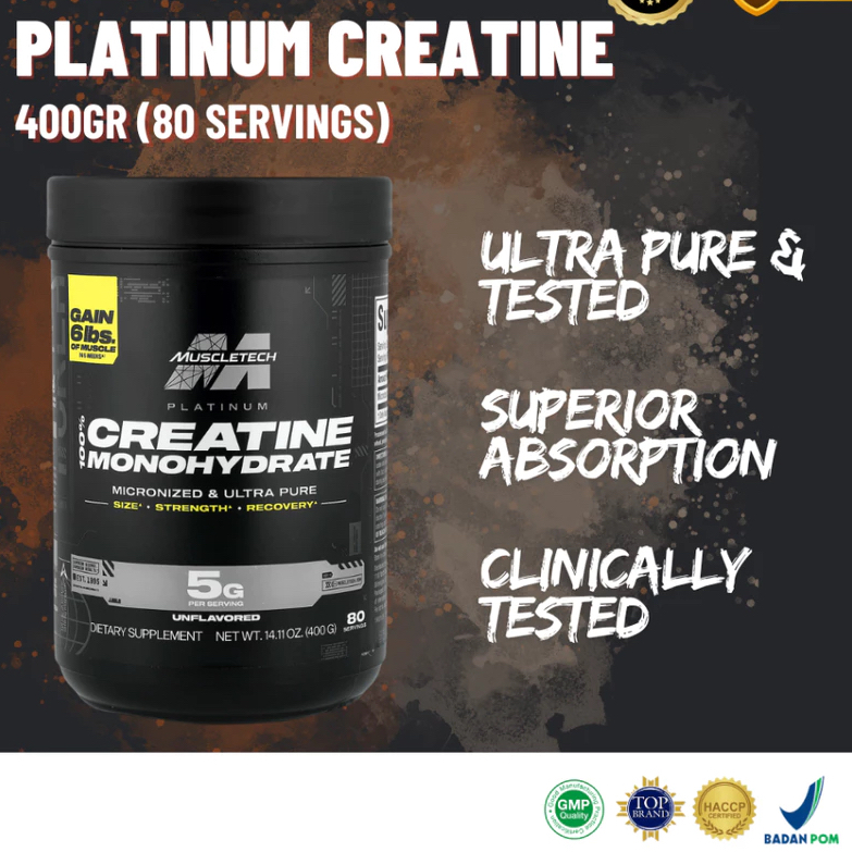Muscletech Platinum Creatine 400gr Muscle Tech Creatine Monohydrate Pure Creatine Micronized