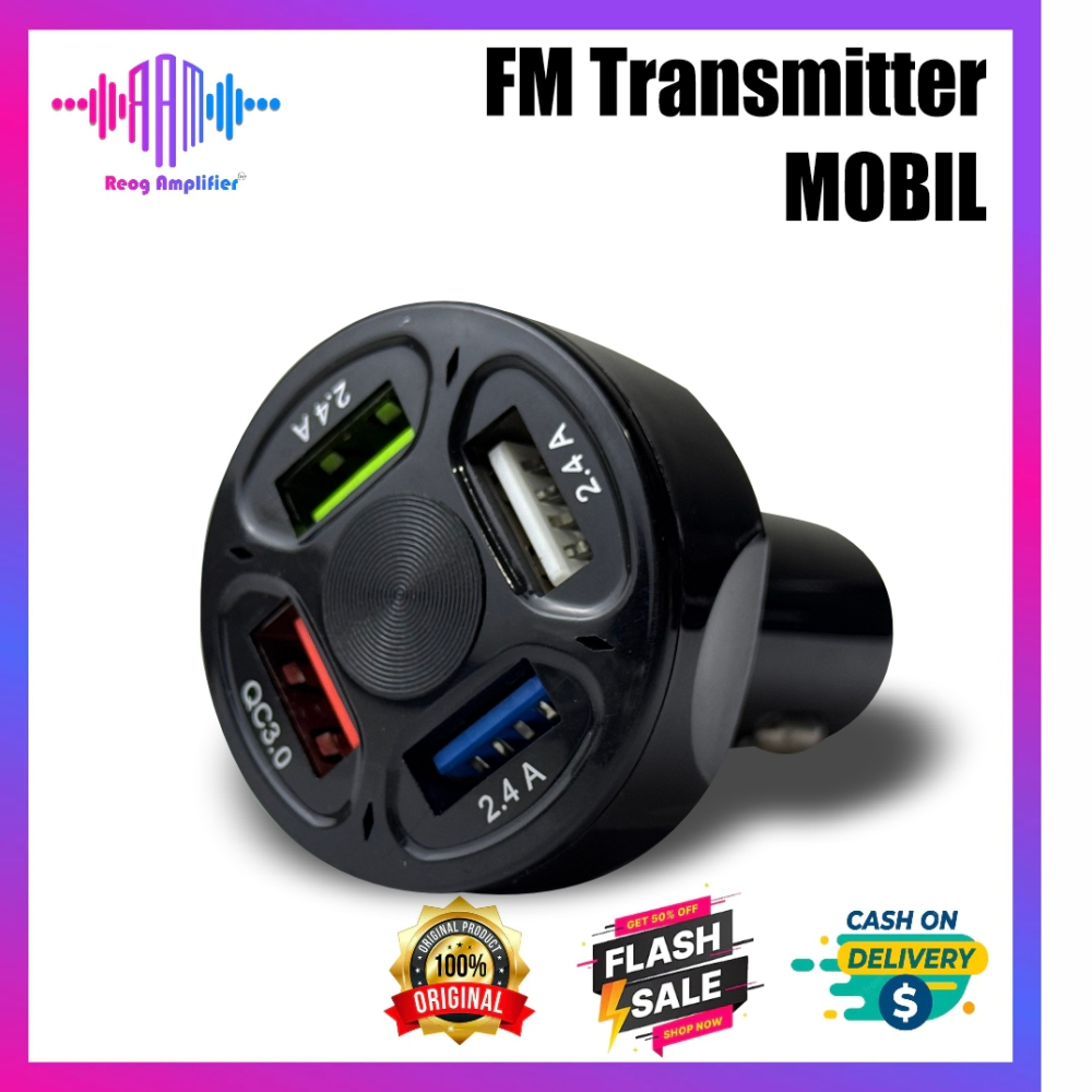 Mobil Car Charger 4Port USB + MP3 Player