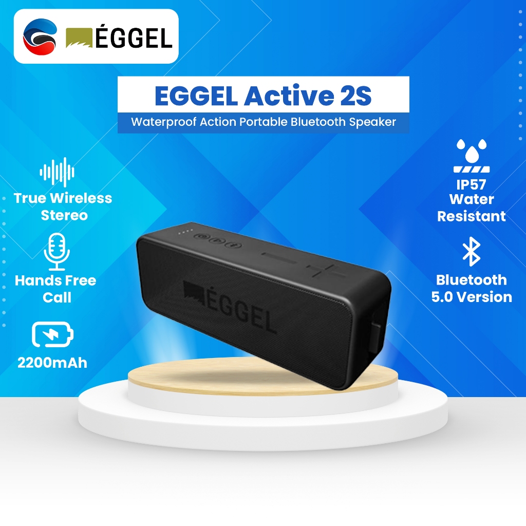 EGGEL Active 2S Waterproof Action Portable Bluetooth Speaker