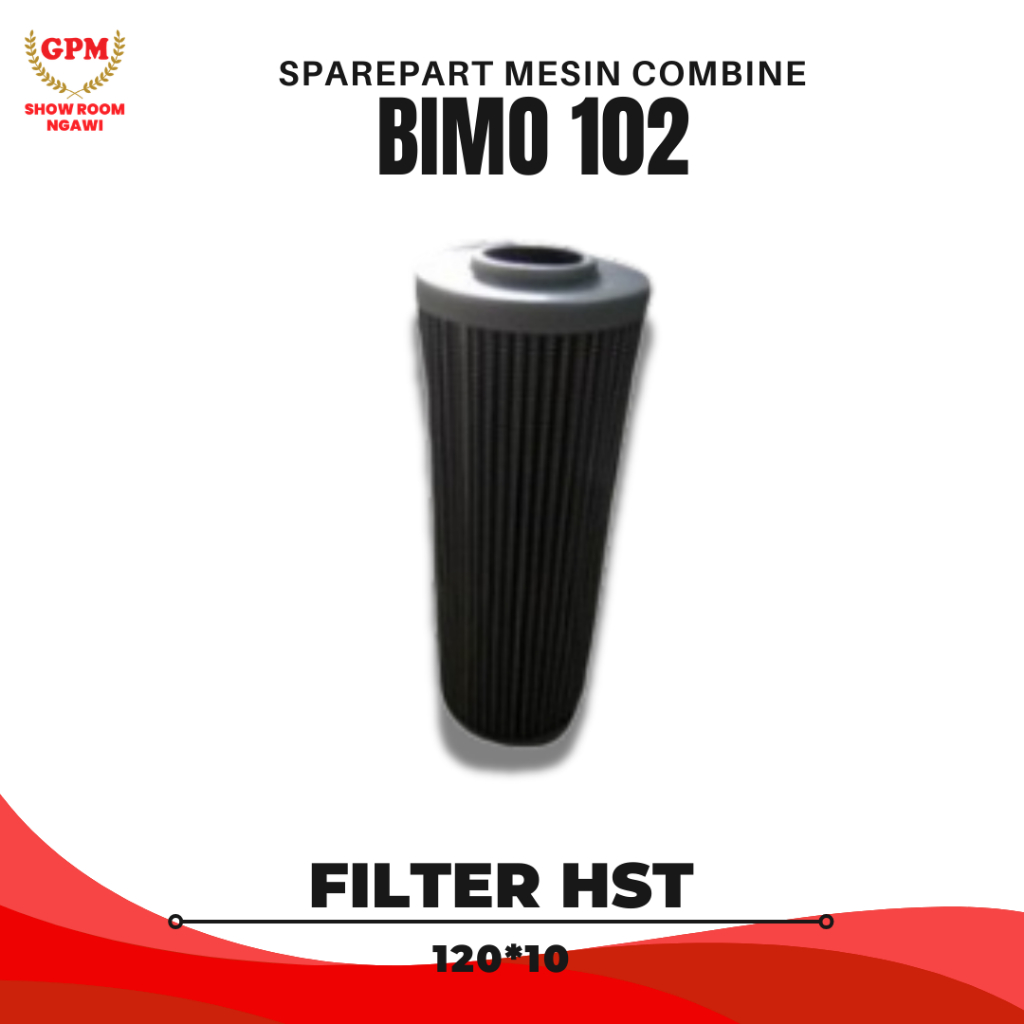 Sparepart Suku Cadang Filter HST 120*10 Untuk Mesin Panen Padi Combine Harvester MAXXI BIMO 102 NDR8