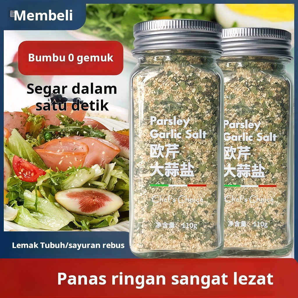 Peterseli bawang putih garam bubuk parsley garlic salt bumbu bubuk/semur/diet/asin/tabura/Alami