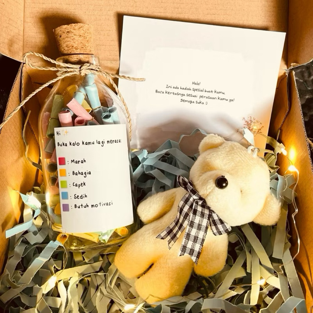 Hampers Jar of Mood - Kado Unik Cewek Cowok Anniversary Valentine Birthday - Kadoku Store Bandung