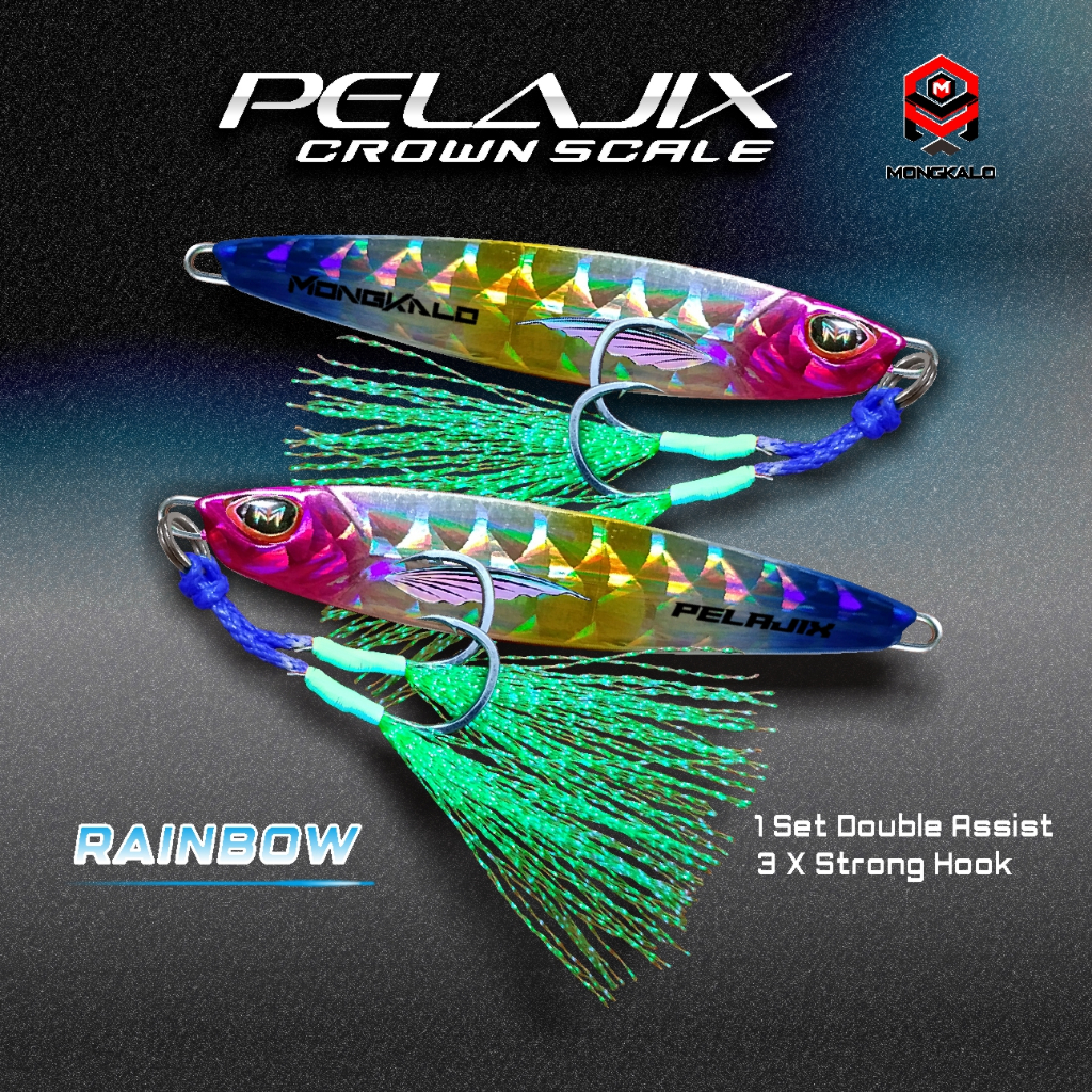 Mongkalo Pelajix Kipas noGID noMotif Candy 60 Rainbow