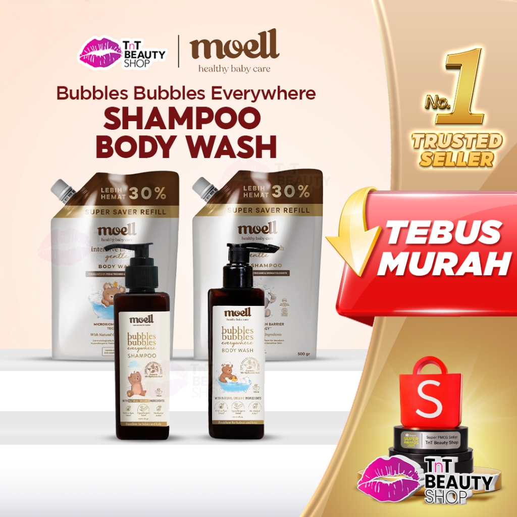 Moell Shampoo Bayi 185gr Bubbles Bubbles Everywhere Shampoo Shampoo Bayi  SLS Free Natural Organic  