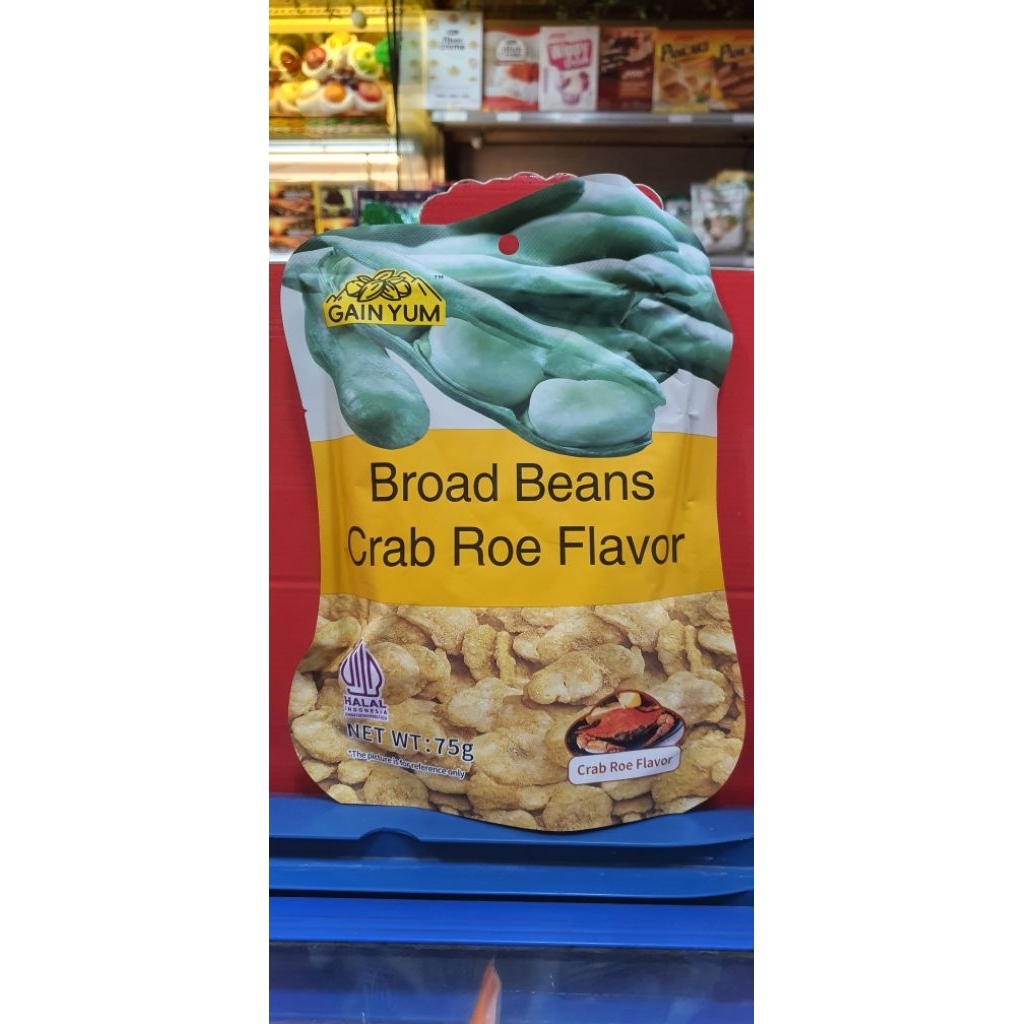 Gain Yum Broad Beans Crab Roe Flavor ( Kacang Koro Goreng Rasa Telur Kepiting ) 75gr