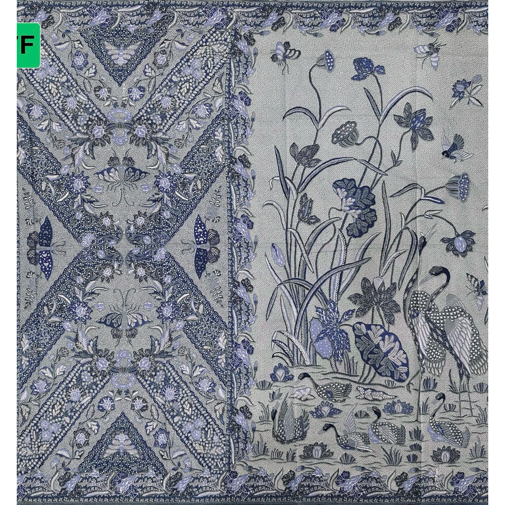 Kain Batik Motif Bunga dan Burung Bangau – Katun Premium