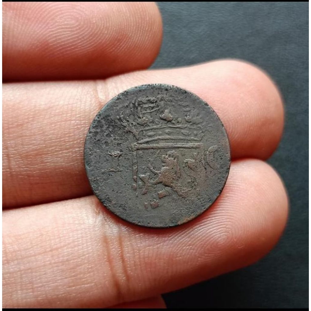 Uang Koin 1 Cent Copper Nederlandsch Indie Duits Willem 1800-1900 Tahun Campur Souvenir Koleksi Loga