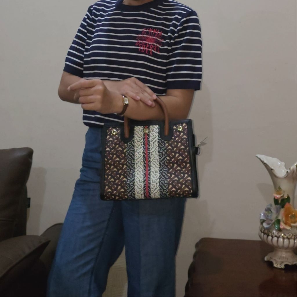 Tas Burberry Monogram Stripe Preloved/Second