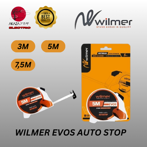 [ GROSIR 1 KOTAK ISI 12PCS  ] METERAN AUTOSTOP EVOS WILMER 3M 5M 7,5M / METERAN OTOMATIS MAGNET EVOS