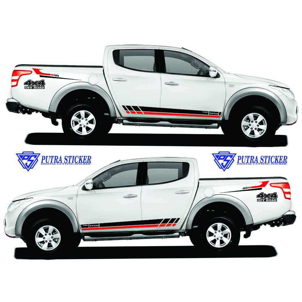 PROMO STICKER CUTTING MOBIL 4X4 TRITON STICKER CUTTING MITSUBISHI TRITON HILUX 4X4
