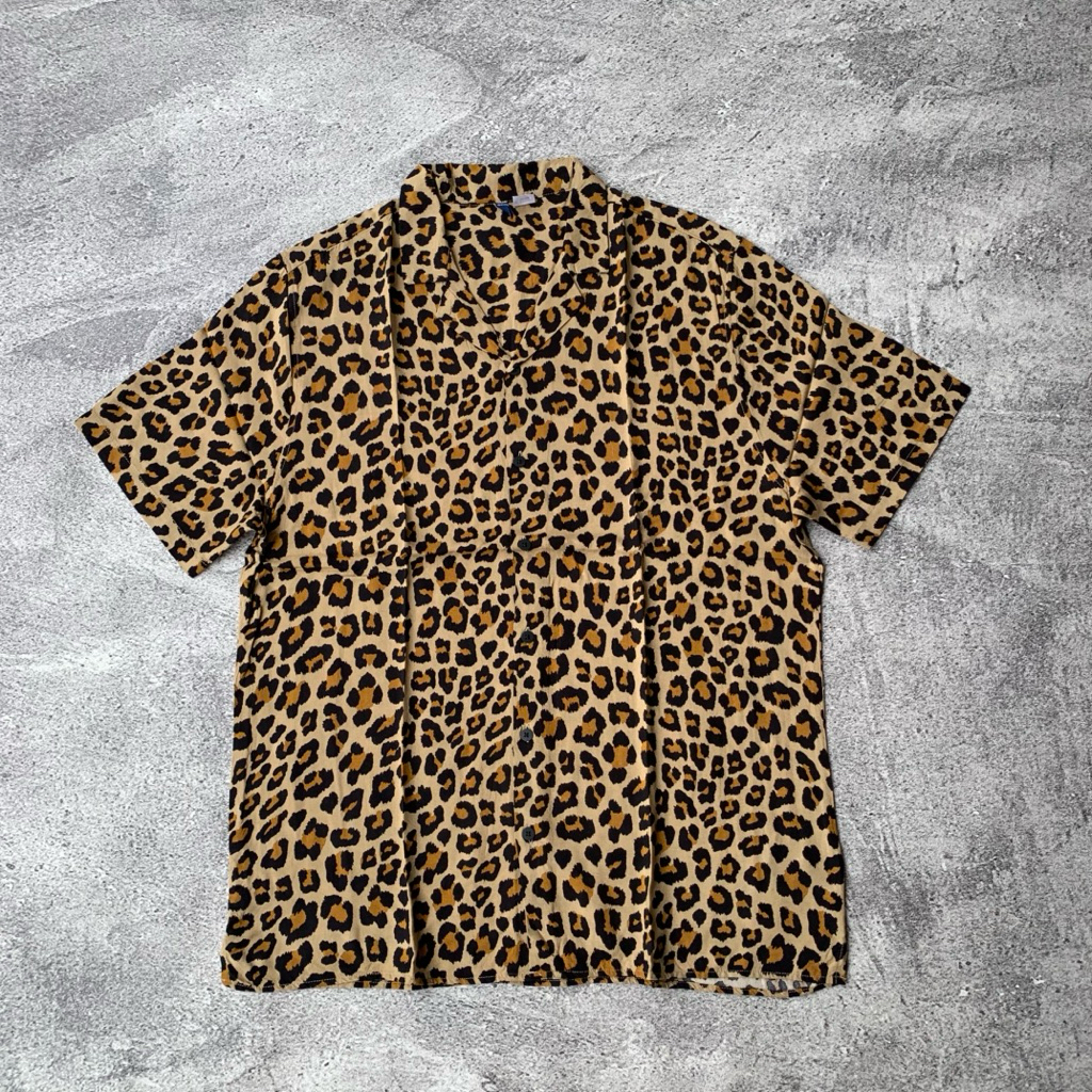 Kemeja Leopard H&m Open Collar