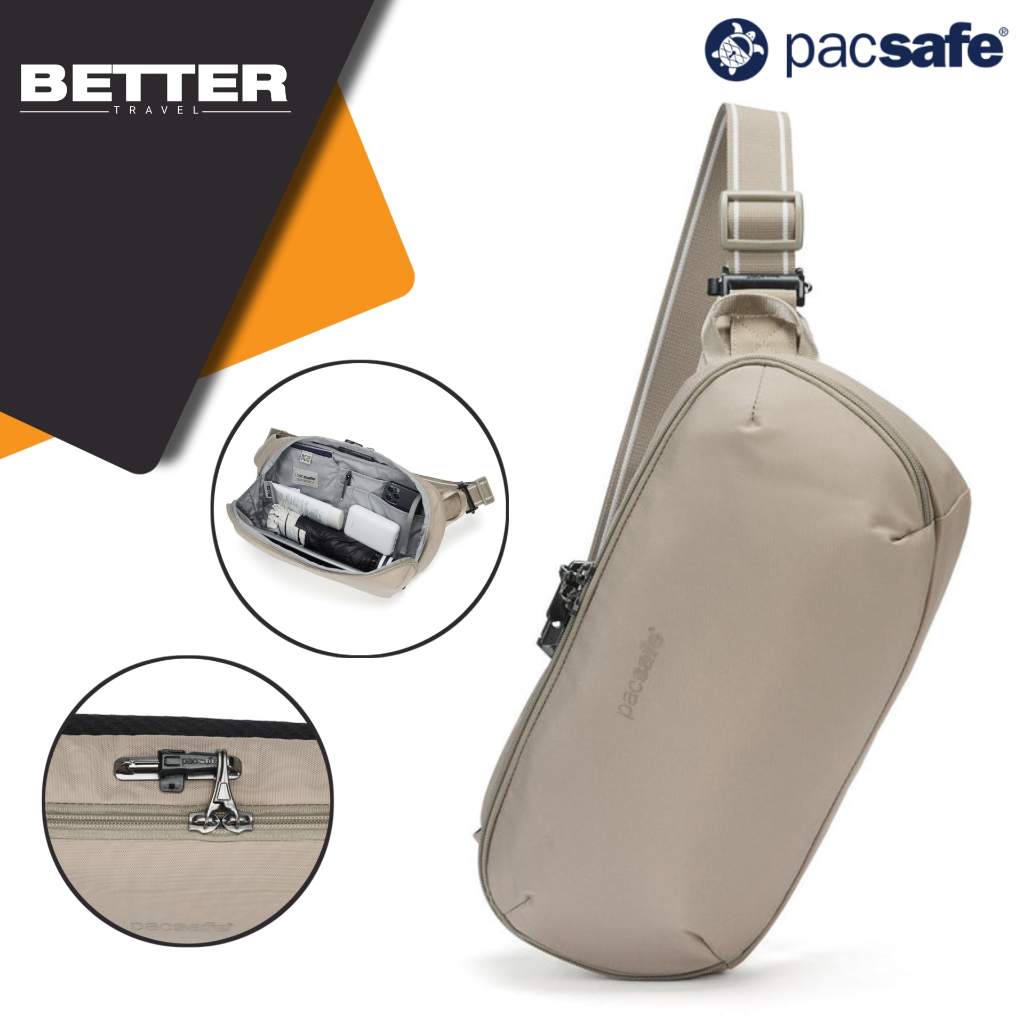PACSAFE waist bag besar tas sling bag crossbody bag traveling anti pencurian travel daily