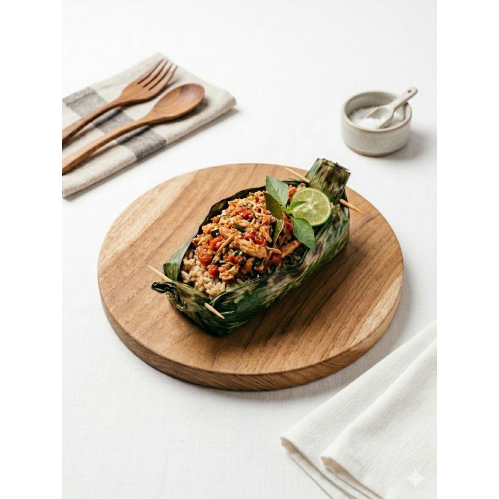 Nasi Bakar Ayam Suwir Rica